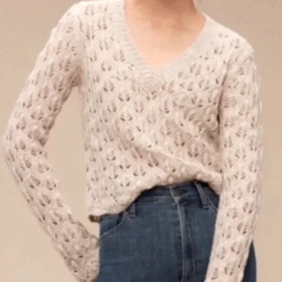 Aritzia Sweaters - ARITZIA Wilfred Messac Crochet Sweater in Cream Beige NEW XS